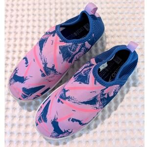Speedo Kids Water Shoes Pink Blue Slip On Swim Pool Beach Shoes Size 13-1 S